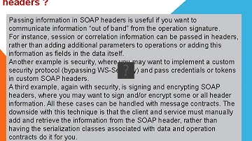 Interview Questions 2 : Data contract and message contract