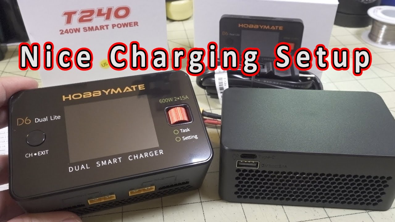 Hobbymate D6 Duo Lite Charger and T240 Power Supply ⚡ - YouTube