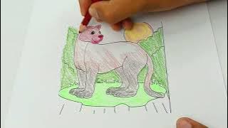 How to Pencil drawing and color . Easy Pencil drawing color part - 16