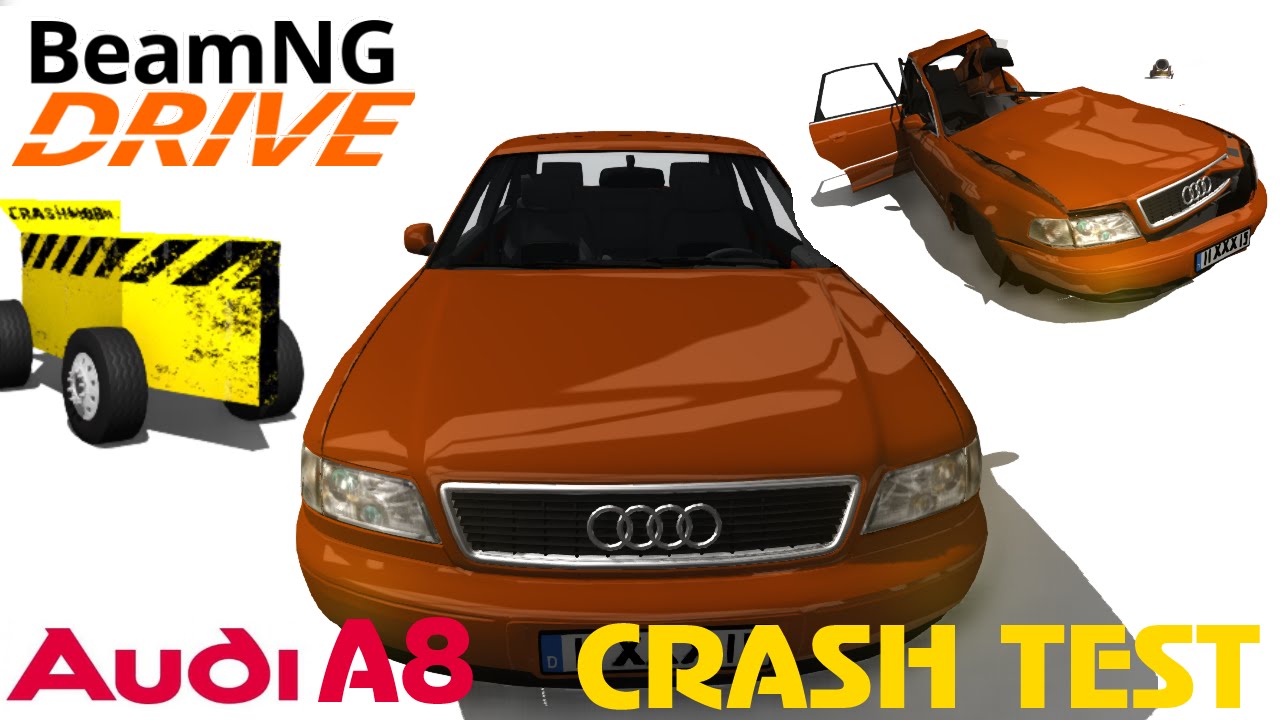 BeamNG DRIVE crash test mod car Audi A8 - YouTube
