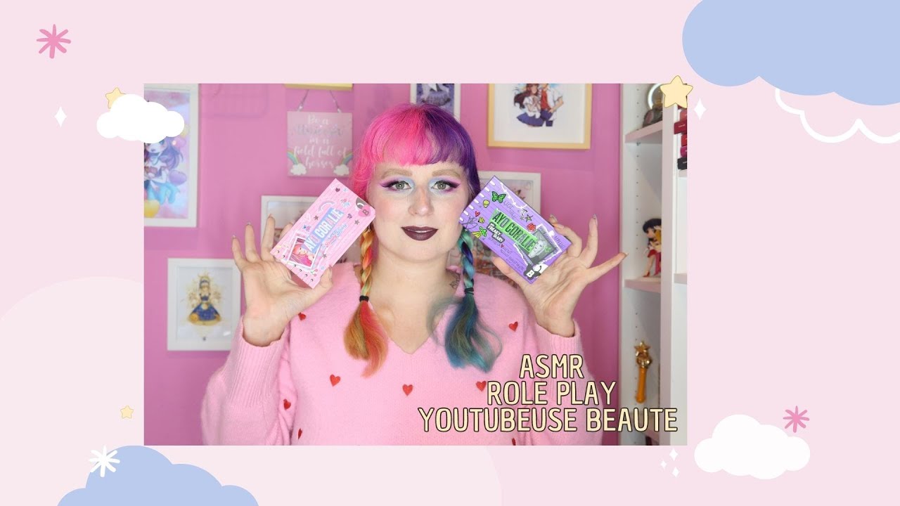 Role Play ASMR Youtubeuse beauté (débutante) Test palettes Ayo