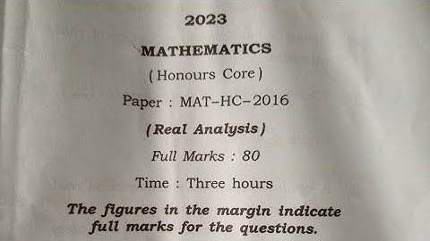 Bsc 2nd sem math honours question papers | Real Analysis | Previous year paper |Guwahati University