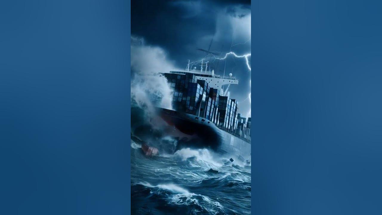 container ship adrift in the middle of the ocean #ocean #shorts  #northeast