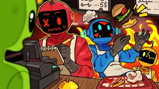 LETHAL COMPANY BURGER RESTAURANT; WHAT COULD GO WRONG? | Burger Bots (w/ Delirious, Kyle, Squirrel) screenshot 1