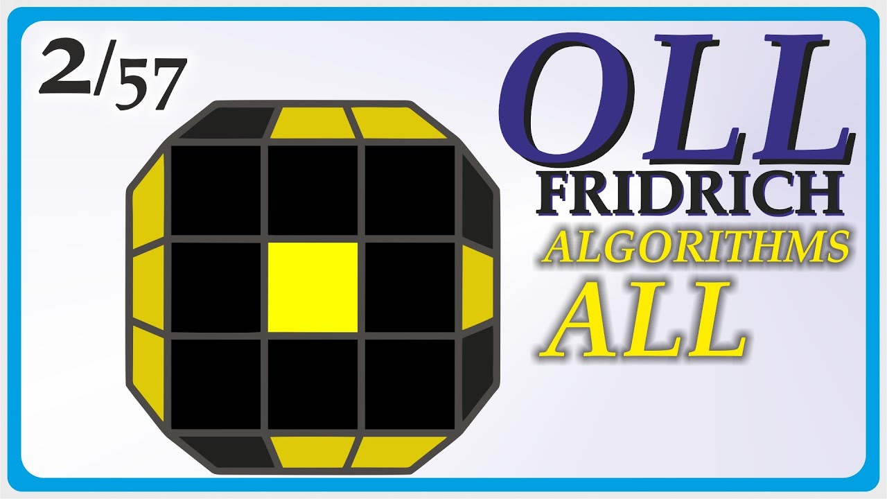 OLL 2/57 Speedcubing Algorithm Rubik's Cube Fridrich Method OrientLast ...