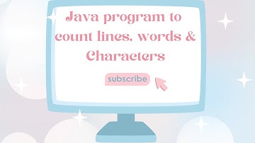 Java program to count lines, words & Characters ||Lab Exercise 3 @NithiyapriyaPasavaraj