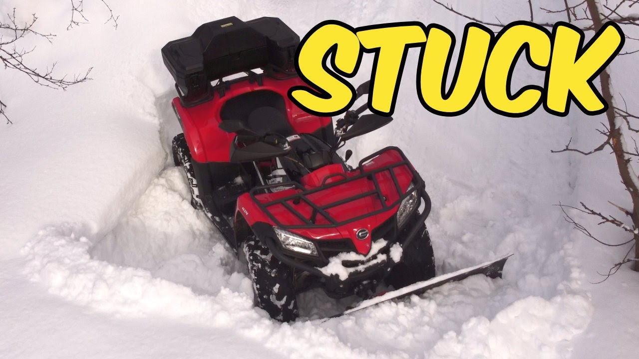 ATV Snow Plowing ️ Got Stuck YouTube