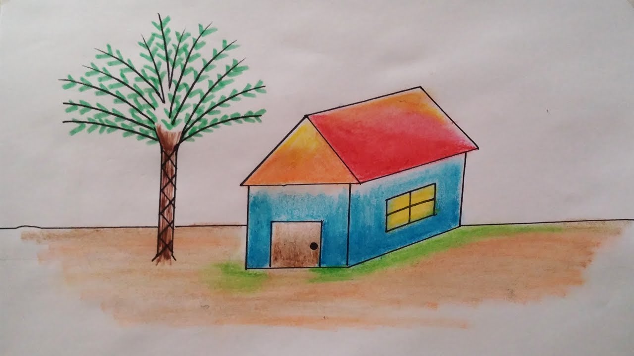 Featured image of post House Scenery Drawing Easy / Easy landscape drawing for kids and beginners|learn house and nature simple painting how to draw an easy landscape for kids and beginners in this tutorial yo.