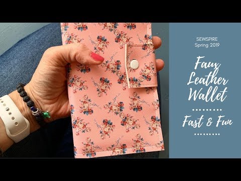 Faux Leather Wallet Sewing Tutorial by Sewspire How to Make It Patternless