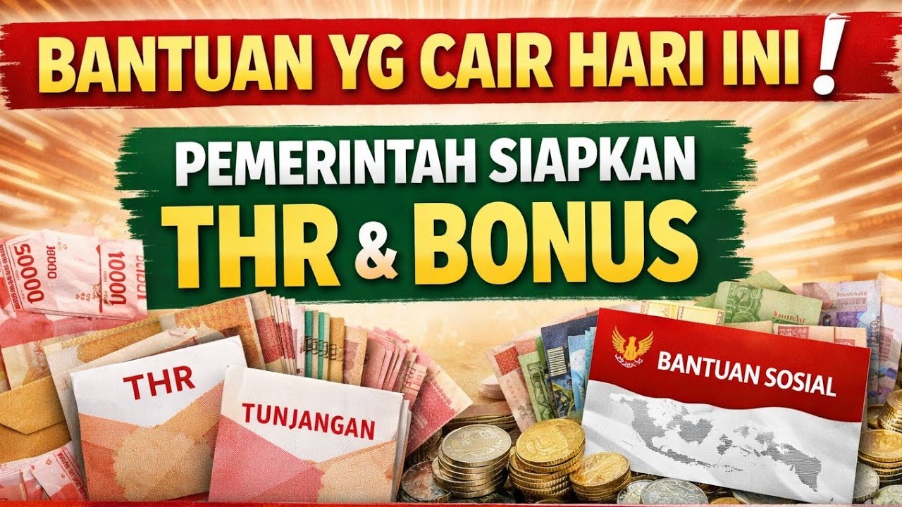 BANTUAN YANG CAIR HARI INI❗️PEMERINTAH SIAPKAN THR DAN BONUS