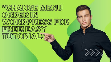 Free Step-by-Step Tutorial: Change Menu Order Now #menu #navigationmenu #wordpress