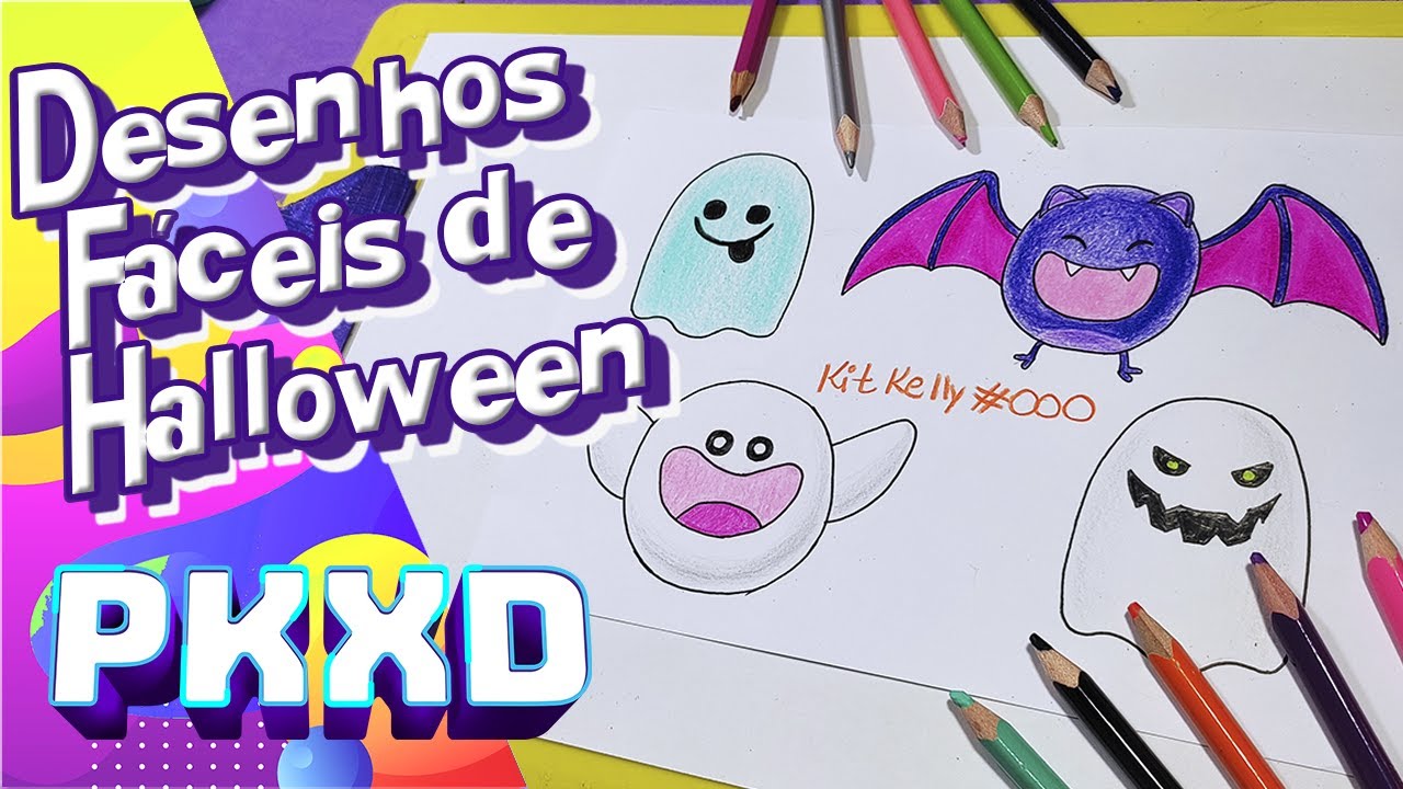 DESENHOS FÁCEIS QUE TODO MUNDO CONSEGUE FAZER - ESPECIAL DE HALLOWEEN 