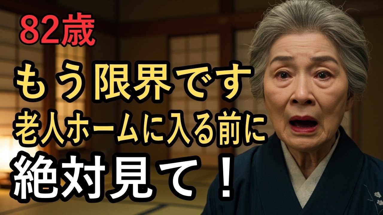 【老後の真実】老後の選択に涙   82歳女性が見つけた意外な答え。老人ホーム入所を悩んでいる人へ。82歳女性が気づいた本当の解決策。