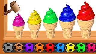learn colors with ice cream for children toddlers learn colours for kids with ice cream
