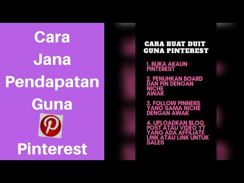 Cara Jana Pendapatan Guna Pinterest