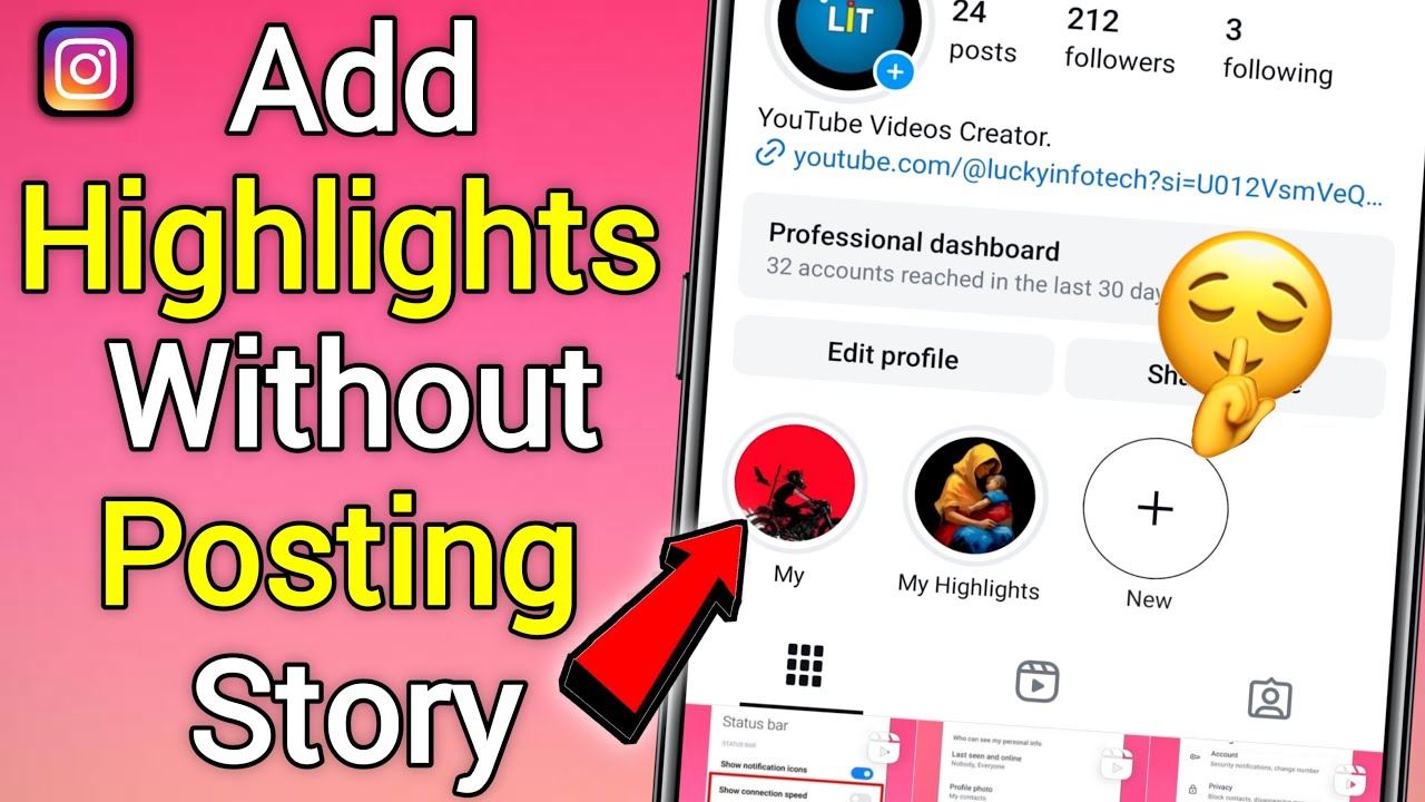 How to Add Highlights on instagram Without Posting on Story - YouTube