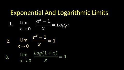 Exponential And Logarithmic Limits Class 11 | Exponential Limits | Logarithmic Limits | Limits