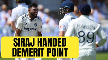 Mohammed Siraj punished by ICC for Ben Duckett send-off at Lord