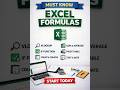 Excel Formulas You Must Know 🔥 | VLOOKUP, IF, SUM &amp; More #excel #exceltips #data