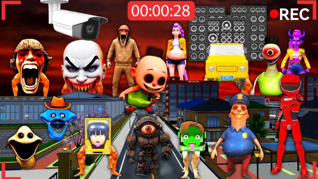 CCTV Rekam PASUKAN MONSTER HAMOOD HABIBI  VS  POWER RANGERS YUTA MIO 😱 | SAKURA SCHOOL SIMULATOR