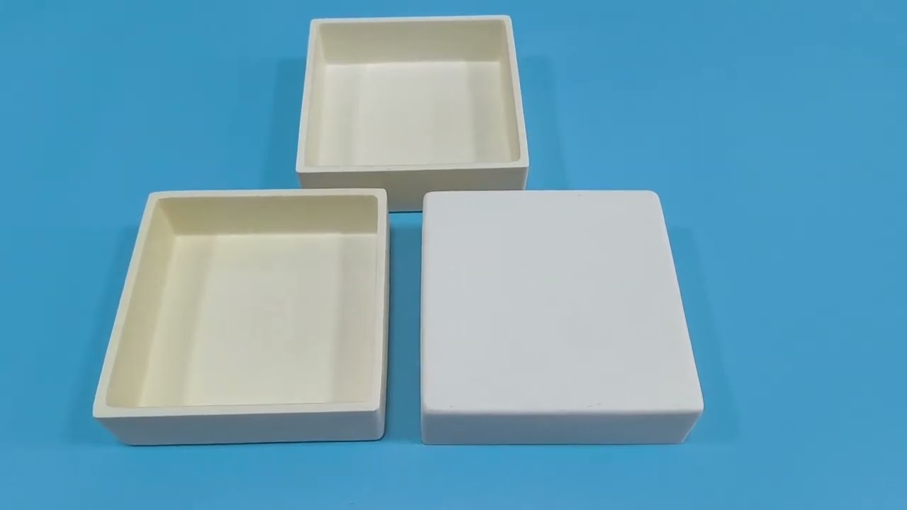 150*150*60mm 1800C High Purity Alumina Ceramic Tray Al2o3 Crucible for Meltingceramic Crucible Boat