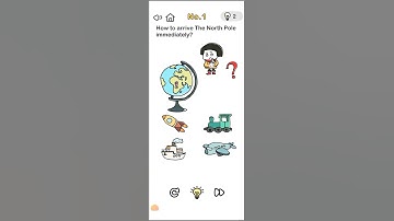 How to arrive the North Pole immediately?! / brain out save santa level 1 solution / #viral #gaming