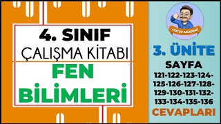 4. Sınıf Fen Bilimleri Çalışma Kitabı 3. Ünite Soru Cevapları Sayfa 121 122 123 124 125 126 127 136