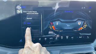 2024 Ford Mustang Ecoboost Digital Display for Driving Modes.