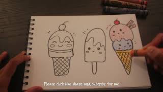 How To Draw Cute Ice-Cream