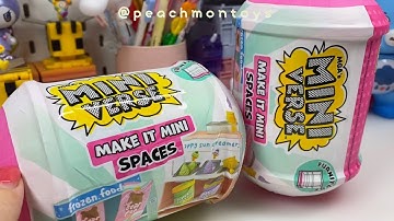 🍑 Toy ASMR 🍑 UNBOXING & ASSEMBLING Make It Mini Spaces Furniture | Satisfying Miniverse Toy Assembly