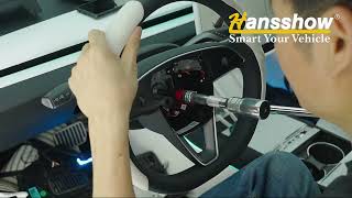 Hansshow Tesla Model 3 Highland Gear Shifter Switch Stalk Turn Signal Lever Kit OEM Style Install