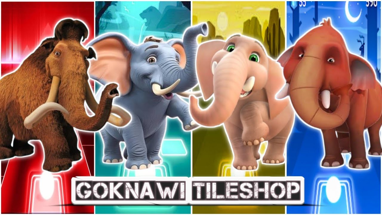 🎬⚡ Funny many🦣🆚 Funny Elephant Blue 🐘🆚 Funny Trunk 🐘🆚 Funny Jawapan🐘|Coffin Dance Tiles Hop 🪩🎊🌈🔥