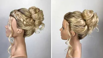 HAIRSTYLE - HIGH BUN WITH A BRAID