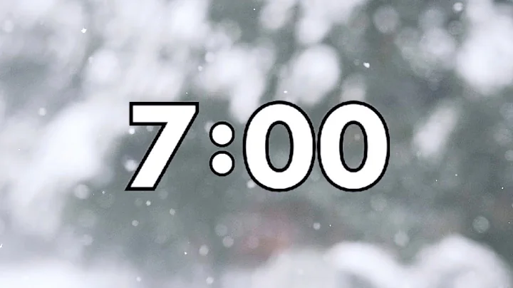 Seven Minute Winter Countdown Timer | Peaceful Falling Snow & Wind