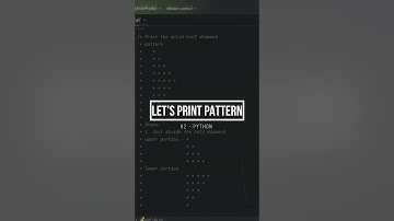 💎 1-Min Half Diamonds: C & Python Tutorial!💎 #coding#pythonpattern #cpattern #starpatterns