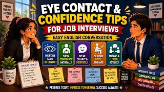 Eye Contact &amp; Confidence Tips for Job Interviews  Easy English Conversation