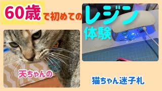 60歳でレジン初体験 猫迷子札 Youtube