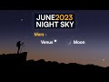 What&#39;s in the Night Sky June 2023 🌌 Venus Mars Conjunction | Noctilucent Clouds | Milky Way