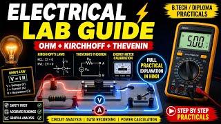 Basic Electrical Engineering Lab ⚡ | Ohm’s Law, Kirchhoff & Thevenin Explained (Hindi)