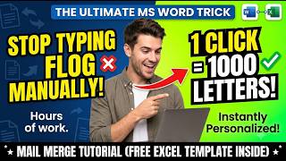 Stop Typing Manually! Use This MS Word Trick To Save Hours | Mail Merge #msword #inspiration #trend