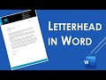 How to Create a Letterhead in Microsoft Word - Letterhead Design