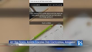 Jeff High School Address Concerns Over Controversial Assignment