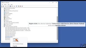 How to Fix “Unknown USB Device (Port Reset Failed)” Error in Windows 11?