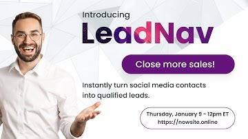 Introducing Nowsite LeadNav / Nowsite 🧭 Nav - Close More Sales! 09.01.2025