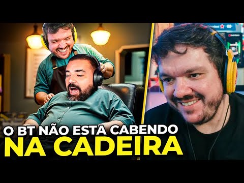 BT NÃO ESTA CABENDO NA CADEIRA DO BARBEIRO - RESENHA COM BT E MICHEL | CORTES DO GAULES