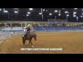 Amy Stoney and Skeets Whizard, winning under both judges, first show in Ranch Riding