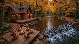 Soft Piano Music for Autumn 🍂🔥 Riverside Campfire Ambience for Relaxation, Reading & Focus screenshot 5