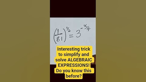 How To Solve AND Simplify  Algebraic Expressions #maths #algebra #mathstricks #algebraicexpressions