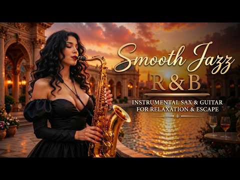 Smooth Jazz & R&B 🌙 Golden Sunset Saxophone for Relaxing, Study & Sleep