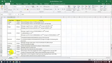 Mengenal Tipe Data Yang Ada di VBA Macro Excel